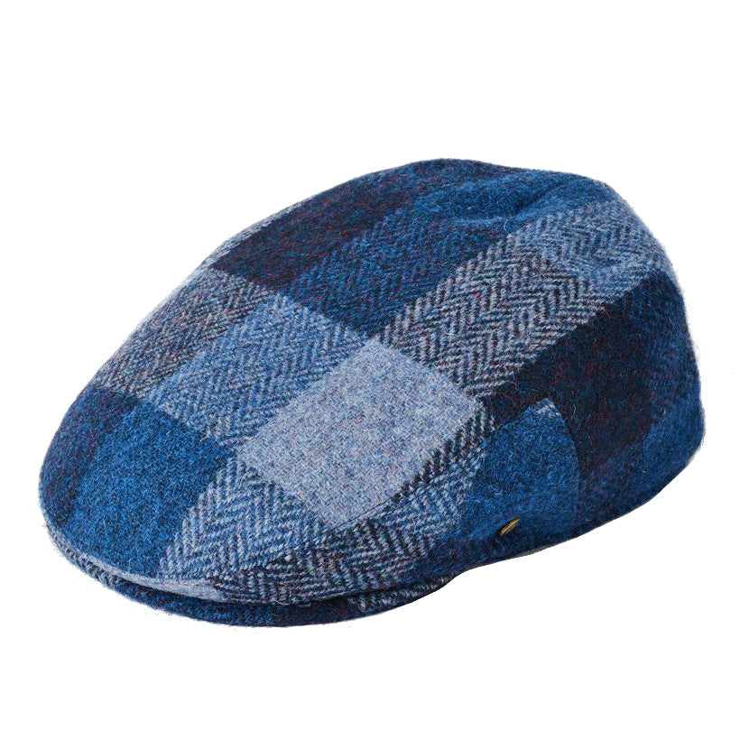 Failsworth Stornoway Harris Tweed Flat Cap in Blue