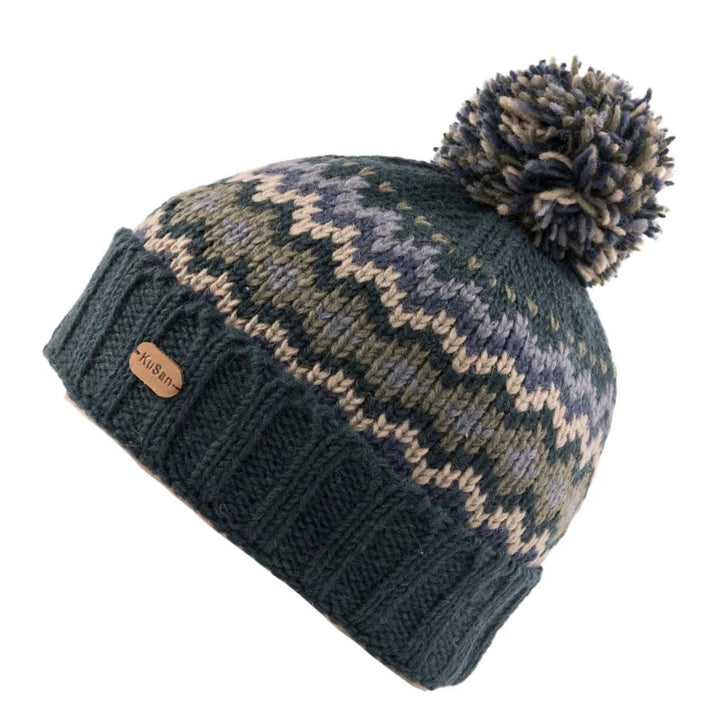 Kusan Wool Bobble Hat Teal
