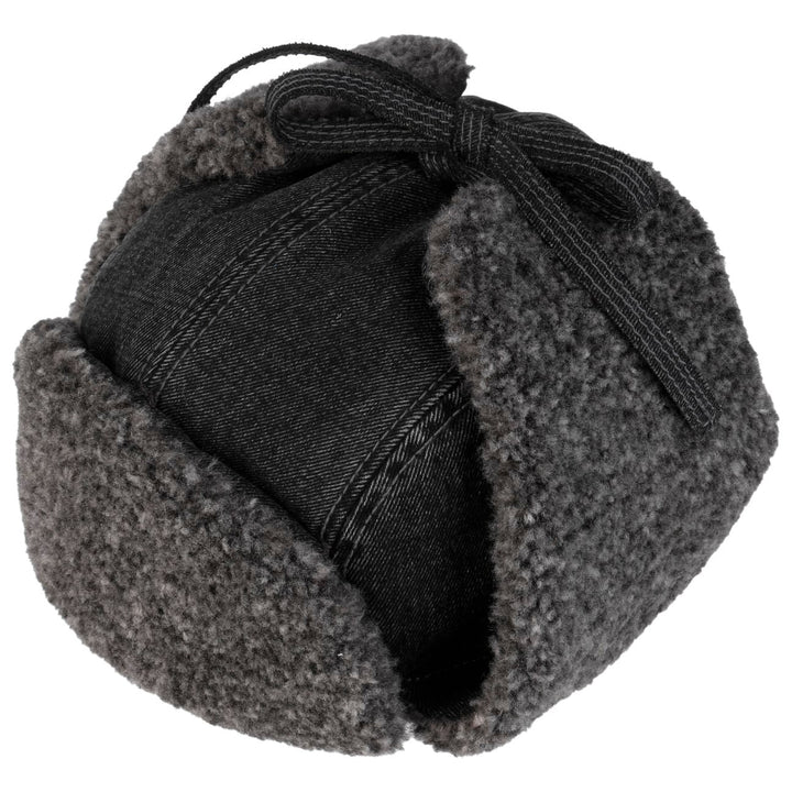 Stetson Denim Bomber Aviator Hat Black