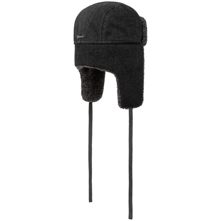 Stetson Denim Bomber Aviator Hat Black
