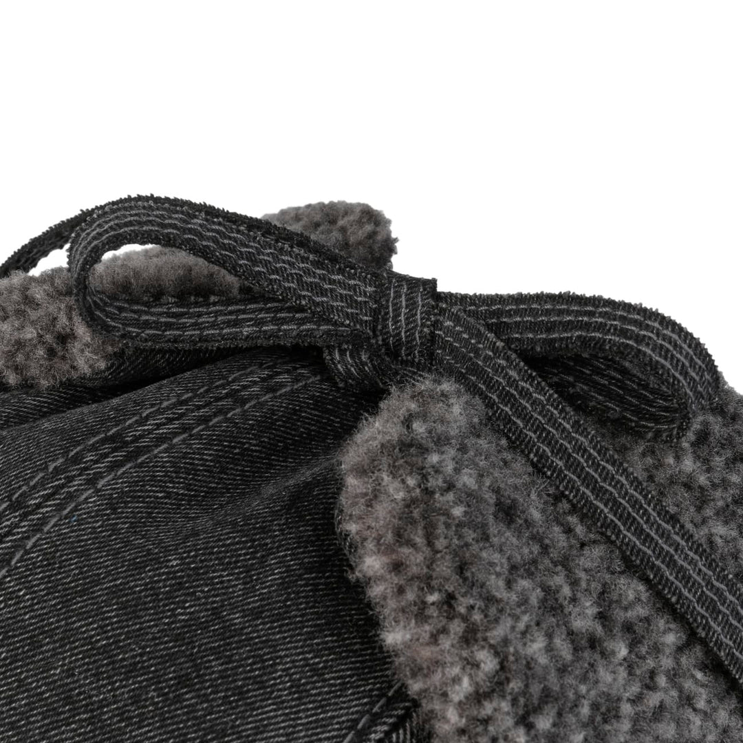 Stetson Denim Bomber Aviator Hat Black