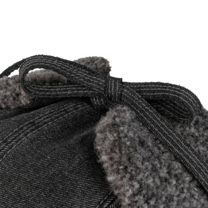 Stetson Denim Bomber Aviator Hat Black