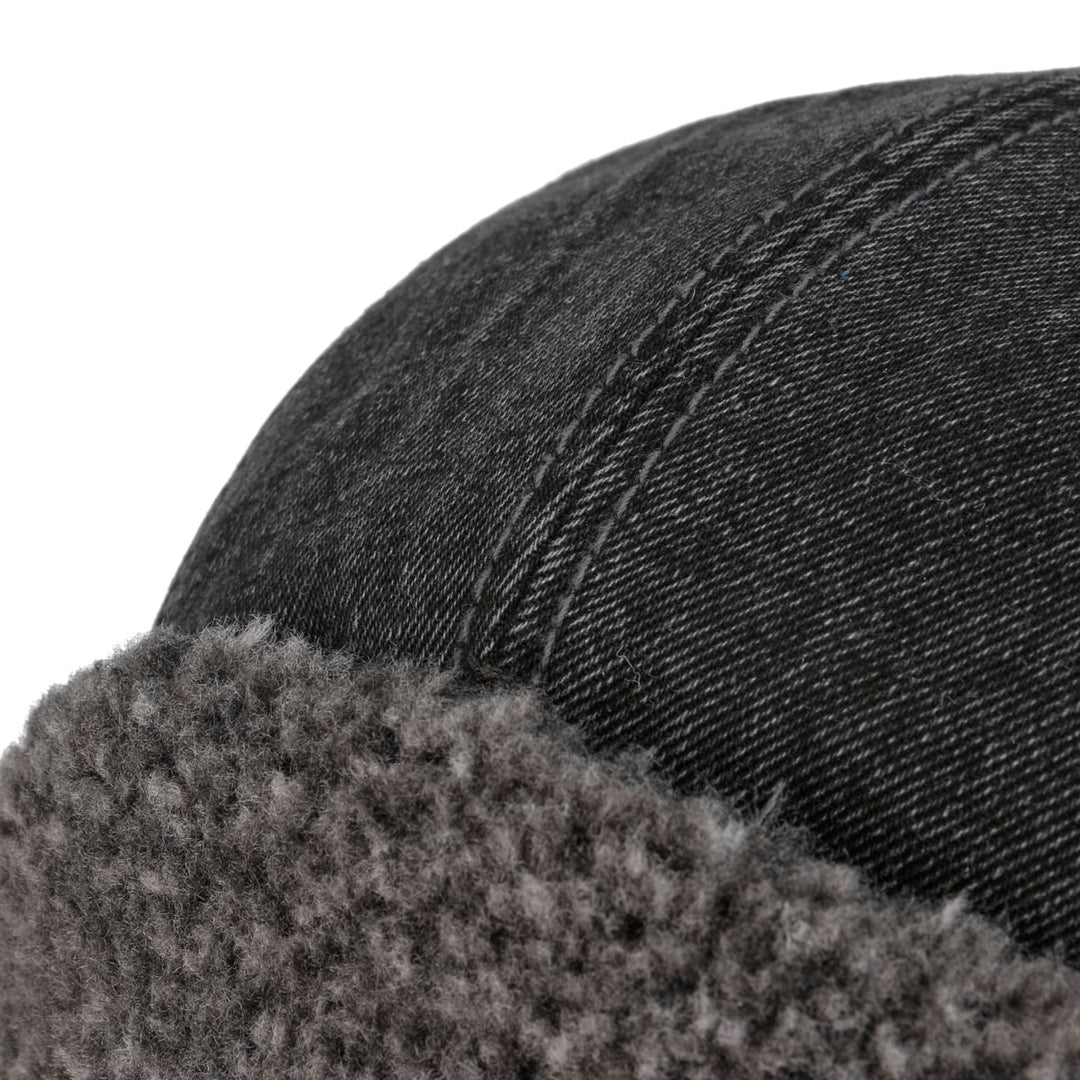 Stetson Denim Bomber Aviator Hat Black
