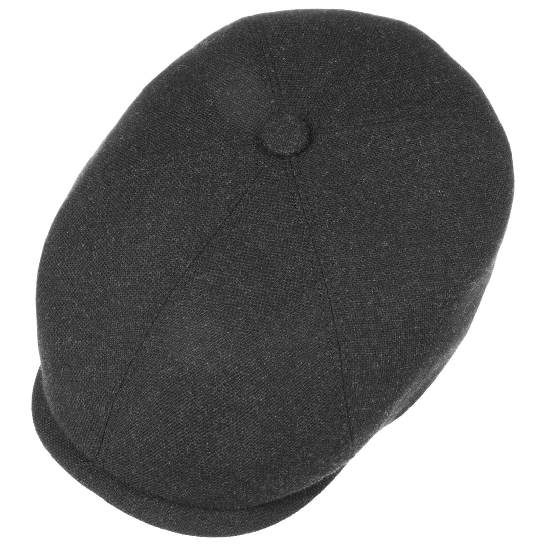 Stetson Brooklin Wool Cashmere Flat Cap Dark Grey