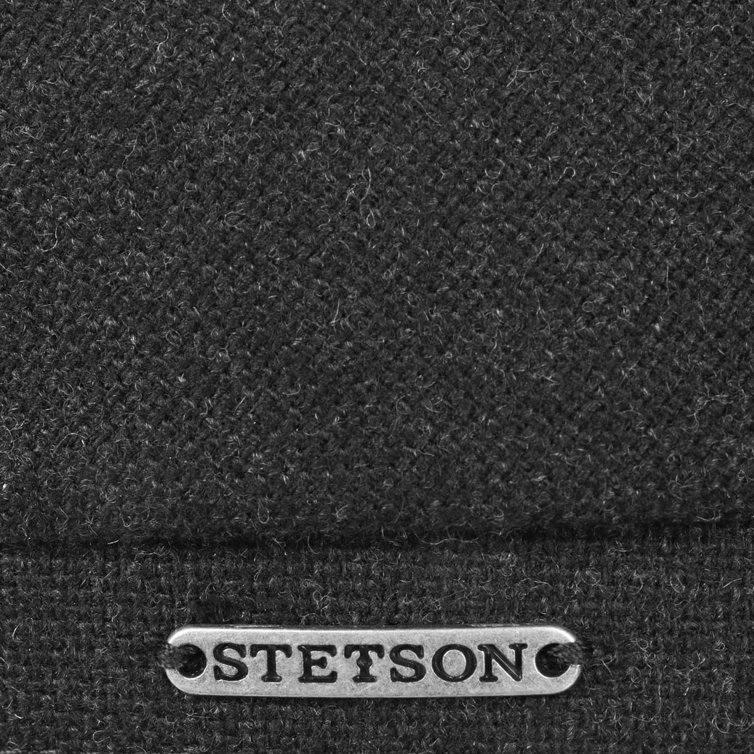 Stetson Brooklin Wool Cashmere Flat Cap Dark Grey