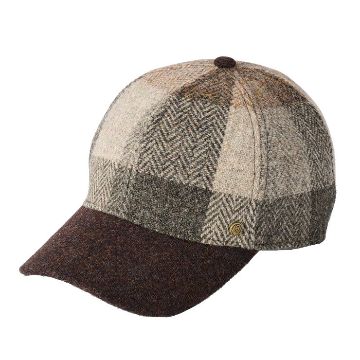 Failsworth Harris Tweed Brown Check Baseball Cap