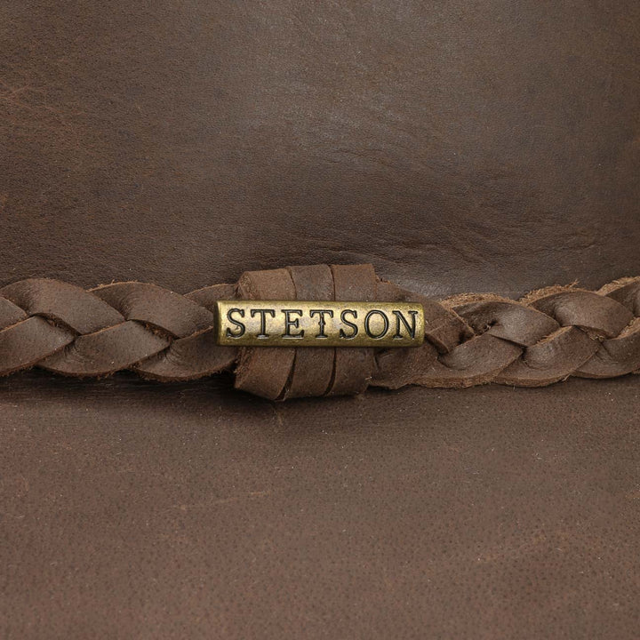 Stetson Buffalo Leather Western Hat in Brown