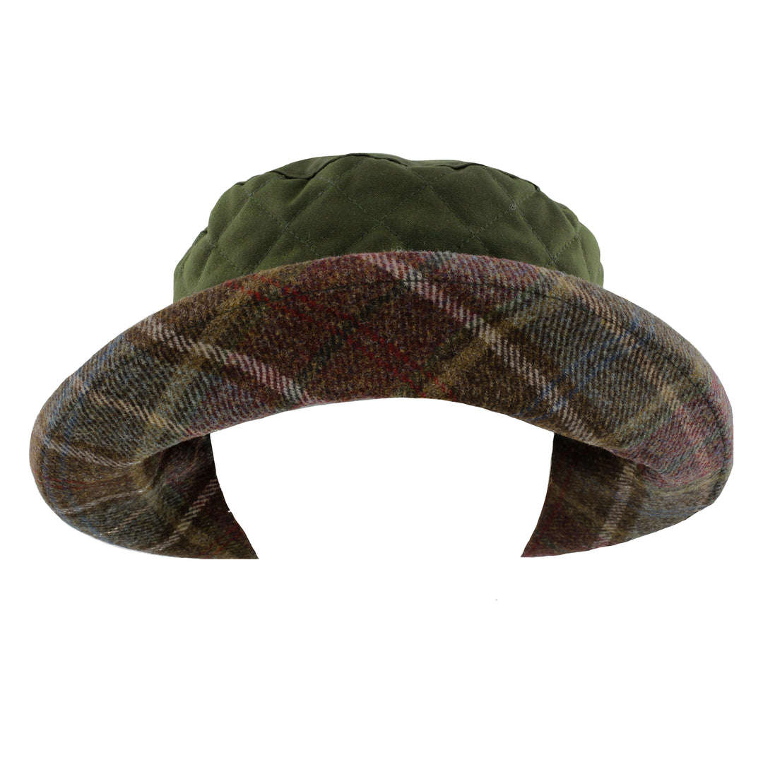 Olive Quilted Wax Brim Hat From Whiteley