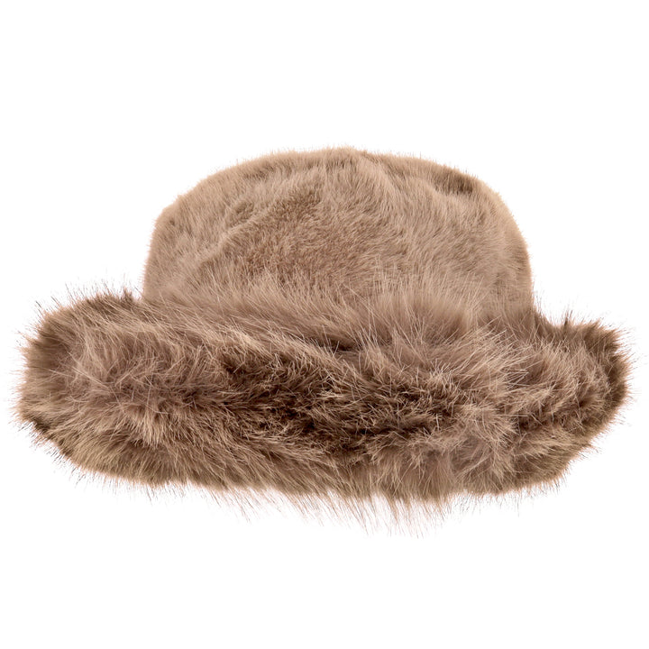 Faux Fur Cuff Cossack Hat in Latte