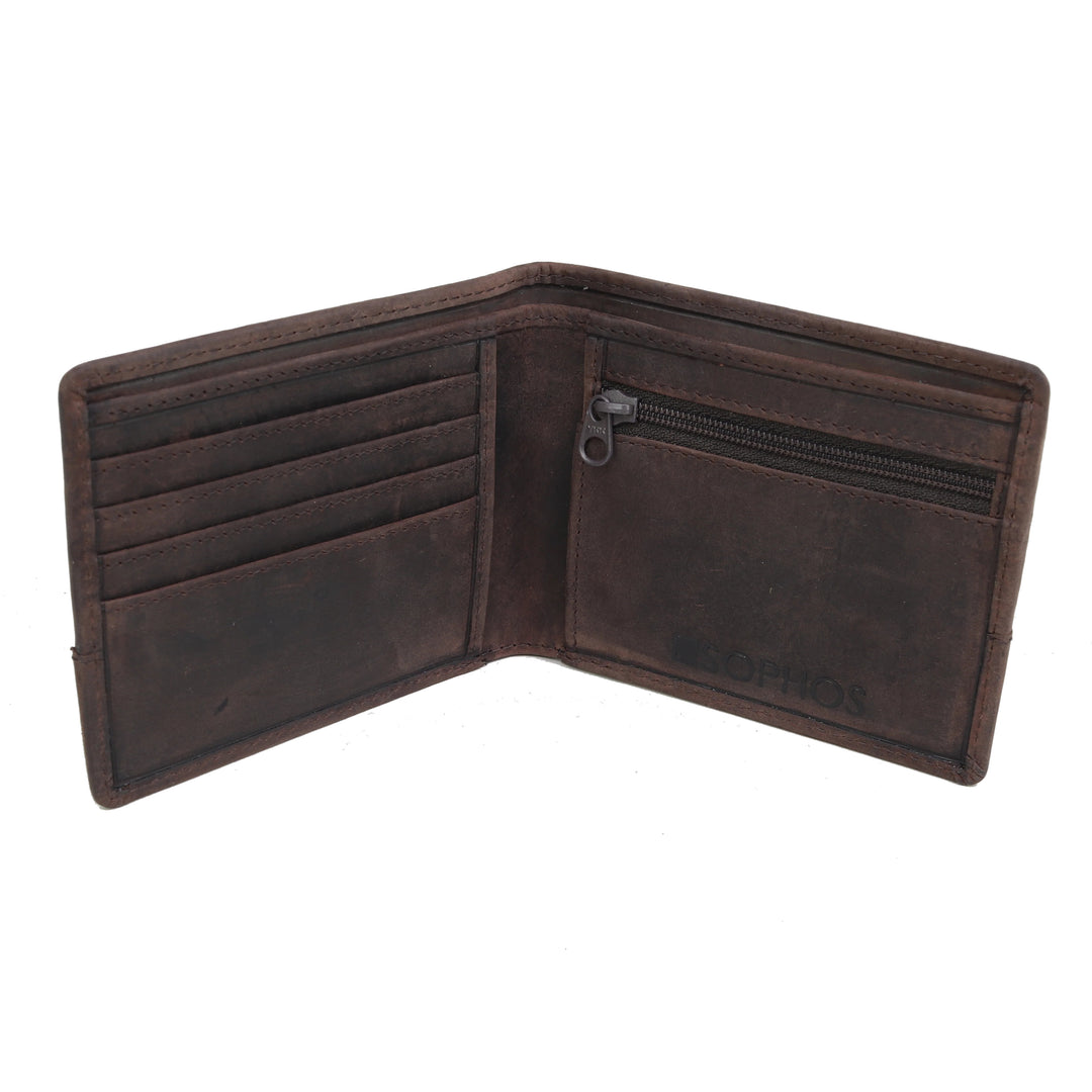 Harris Tweed & Dark Brown Leather Wallet