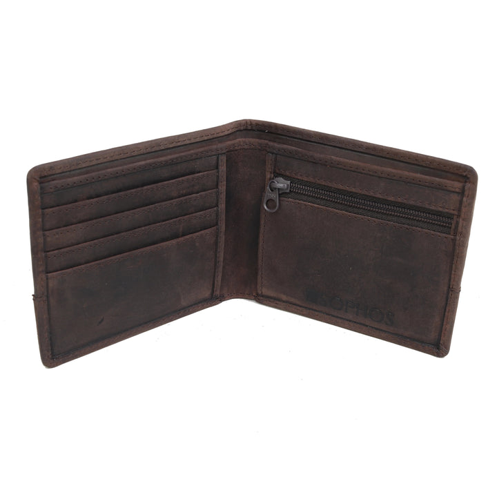 Harris Tweed & Dark Brown Leather Wallet