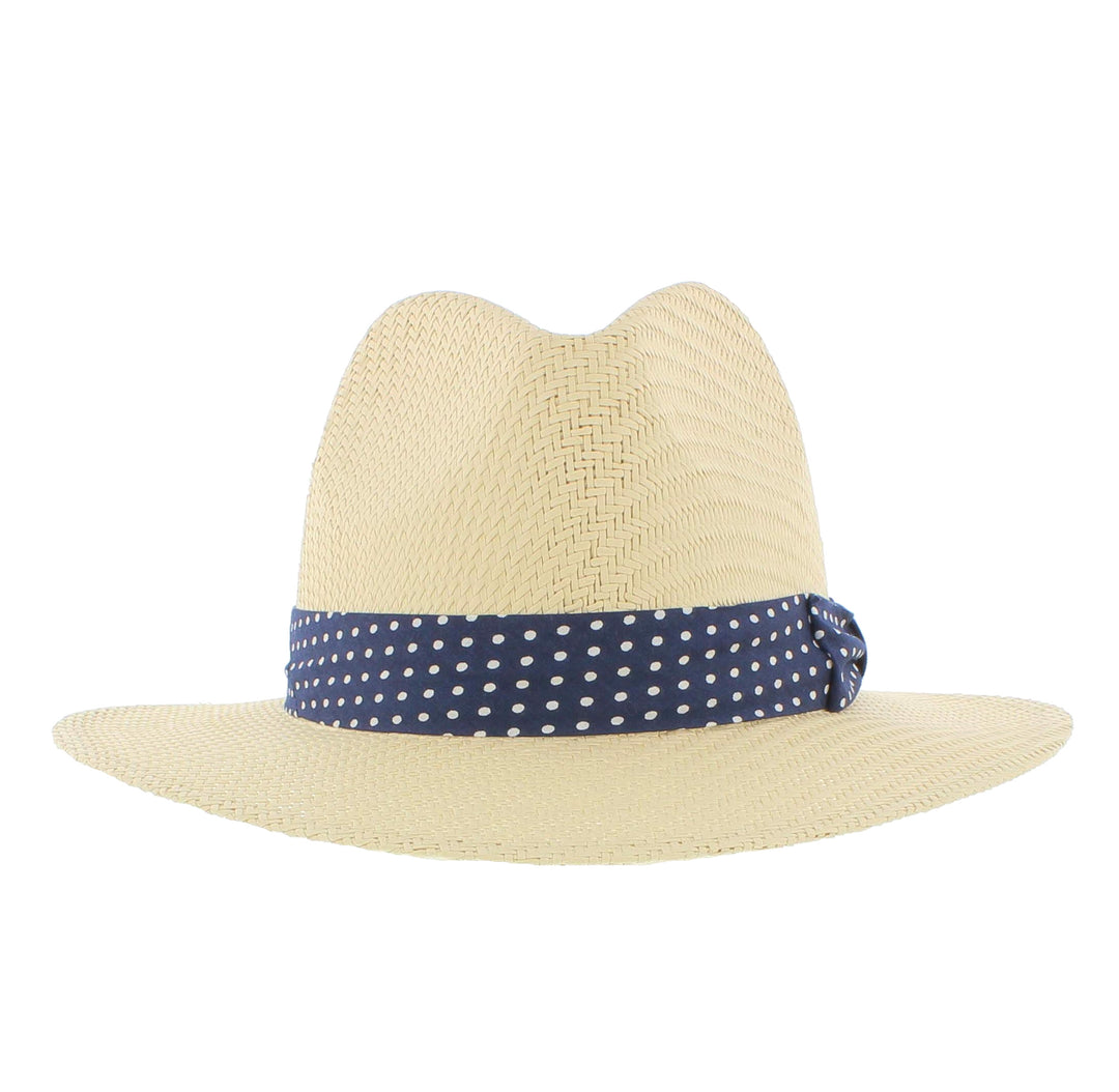 Ladies Summer Straw Sun Hat With Ribbon Band
