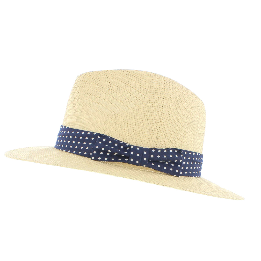 Ladies Summer Straw Sun Hat With Ribbon Band