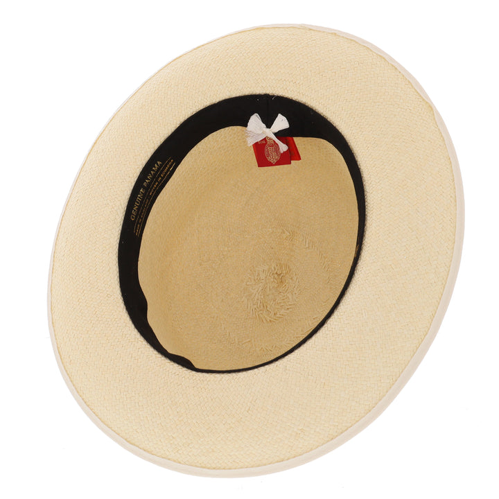 Christys' Folding Panama Semi-Bleached with Black Band