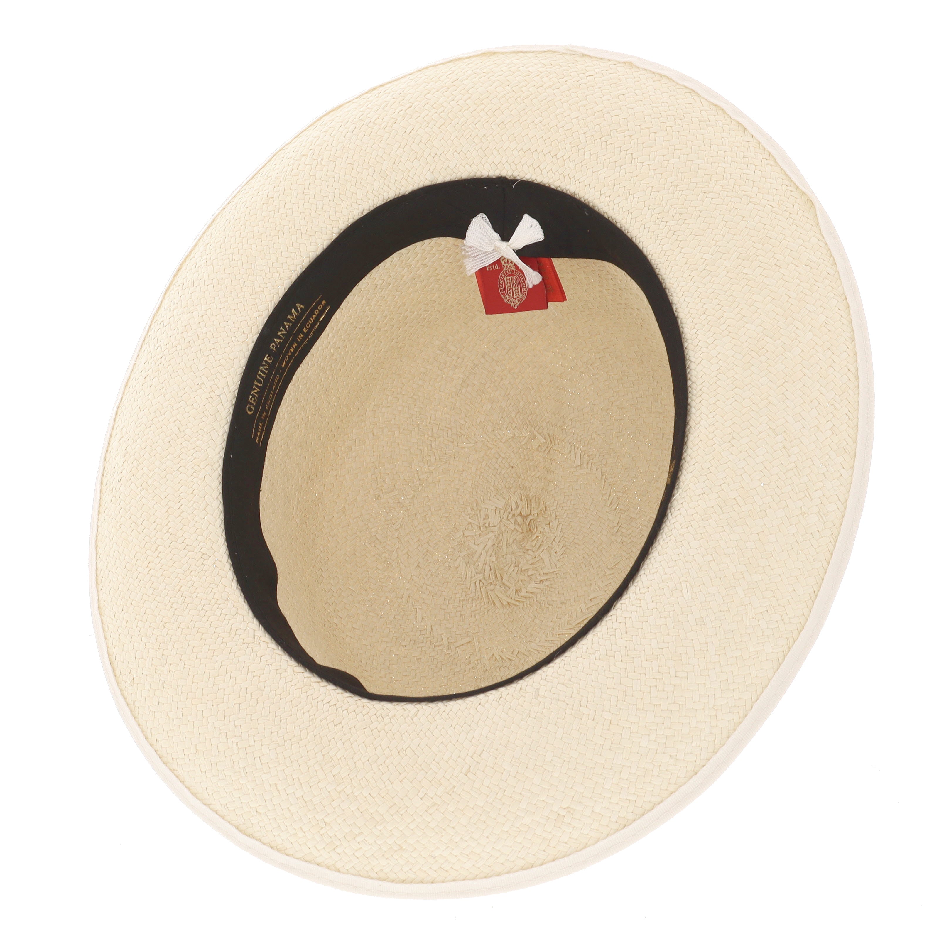 Christys' Bexley Panama Bleached with Black Band – The Hat Company