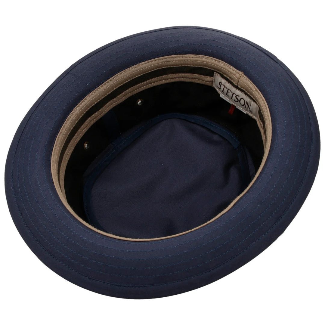Stetson Cloth Classic Band Porkpie Hat in Navy