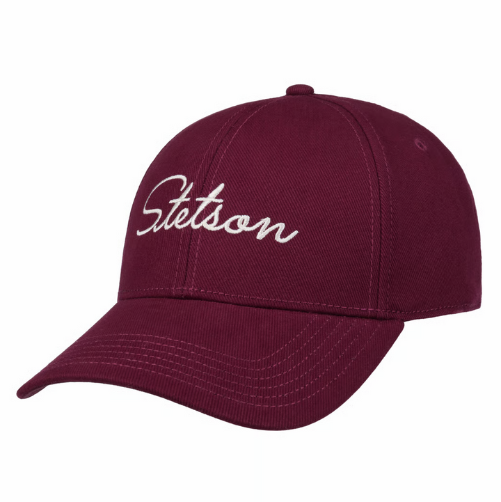 Stetson Classic Lettering Baseball Cap Bordeaux