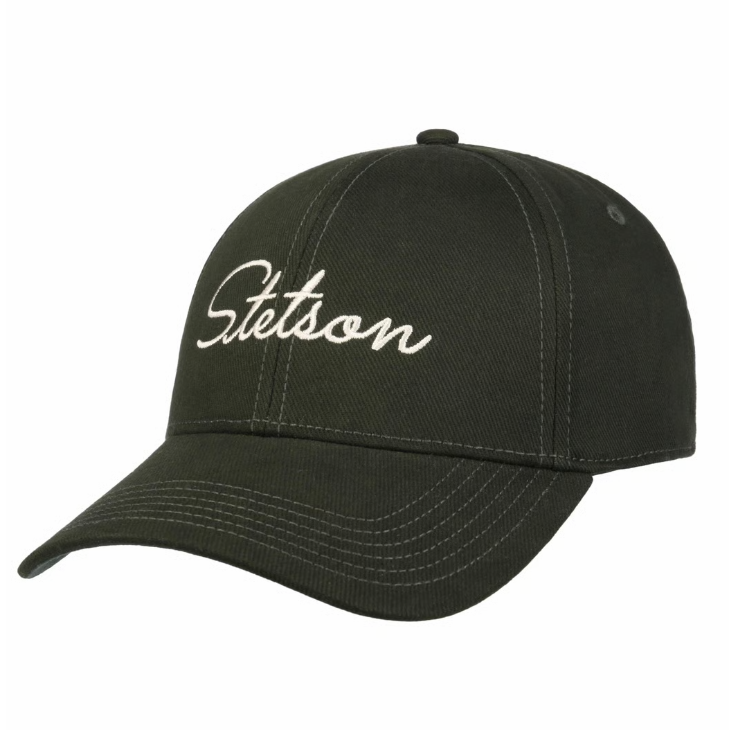 Stetson Classic Lettering Baseball Cap Dark Green