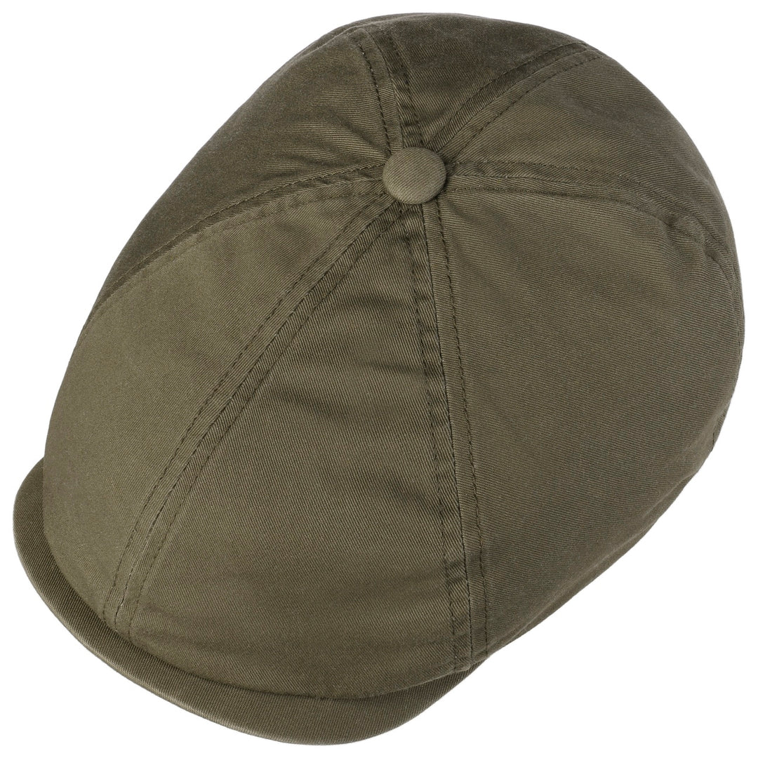 Stetson Cotton Twill Hatteras Bakerboy Cap In Olive