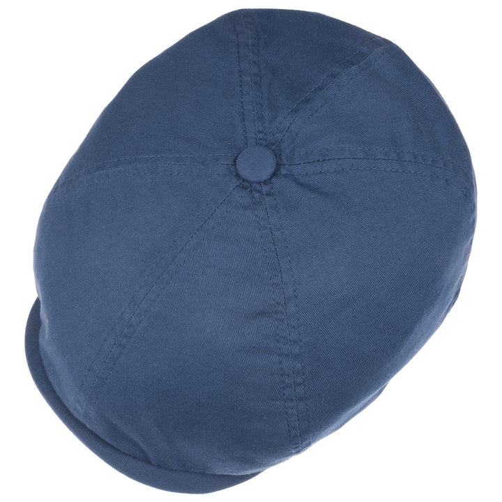 Stetson Cotton Twill Hatteras Bakerboy Cap In Blue