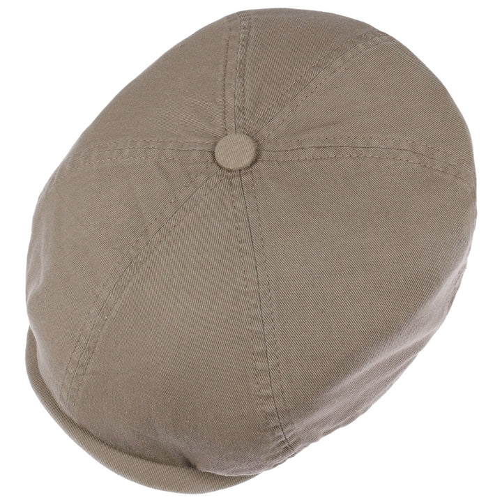 Stetson Cotton Twill Hatteras Bakerboy Cap In Taupe
