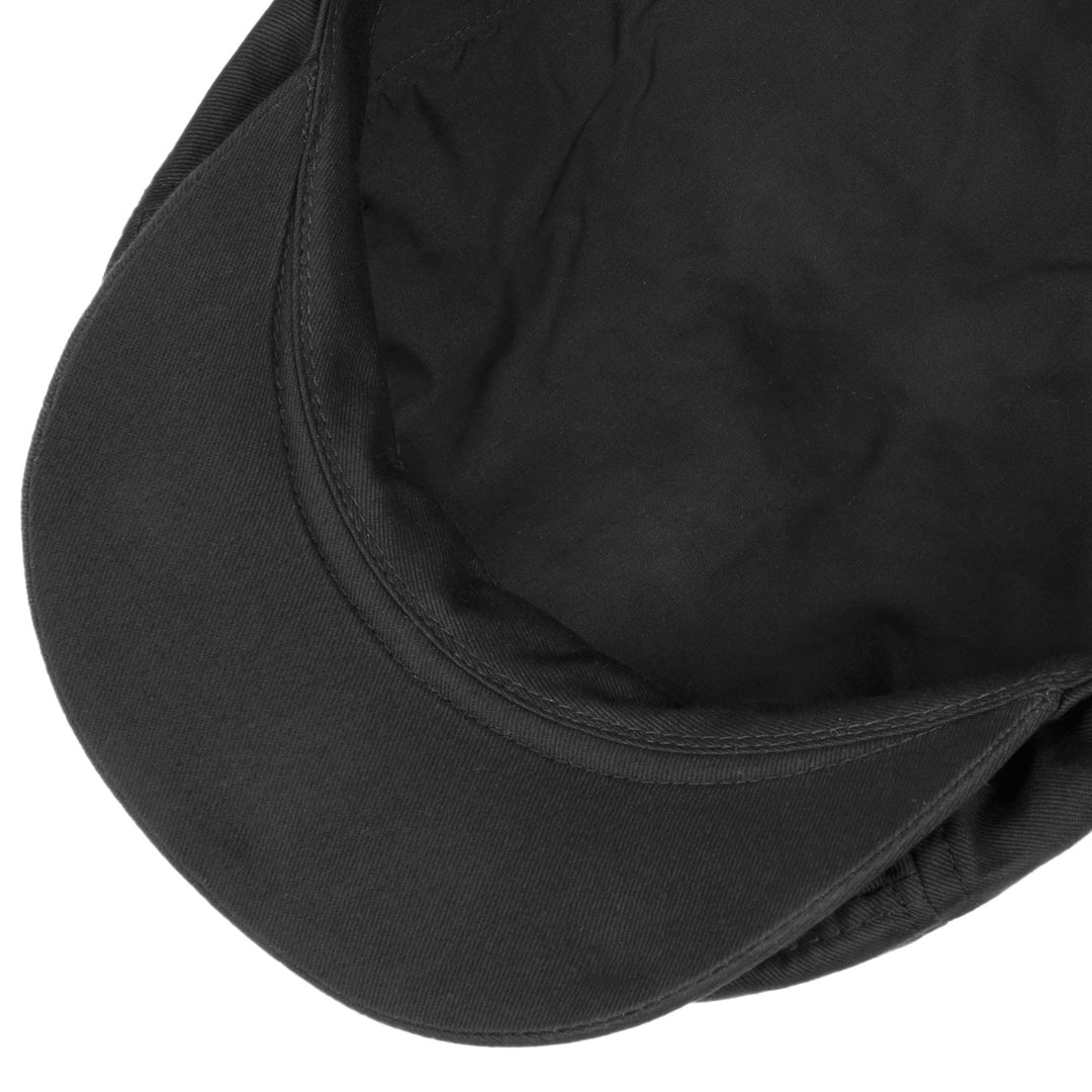 Stetson Cotton Twill Hatteras Bakerboy Cap In Black