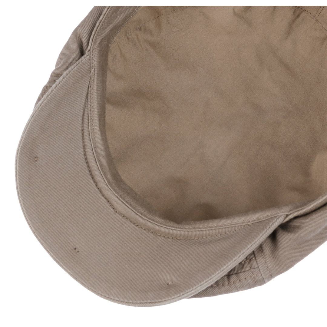 Stetson Cotton Twill Hatteras Bakerboy Cap In Taupe