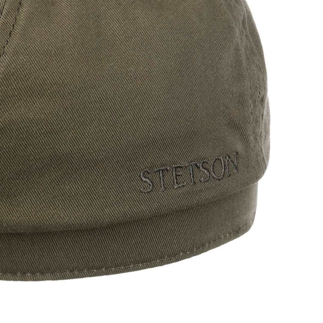 Stetson Cotton Twill Hatteras Bakerboy Cap In Olive