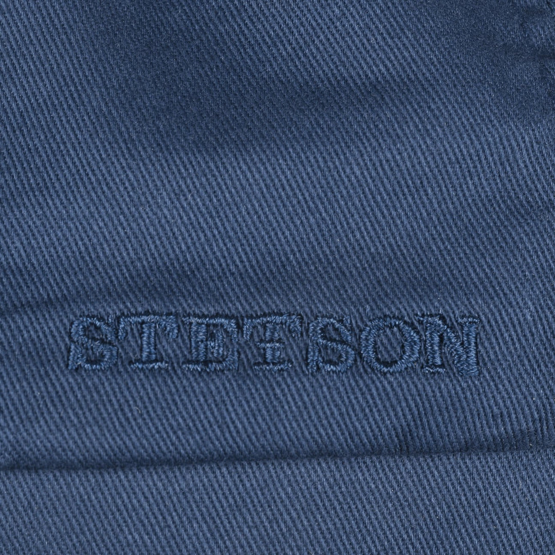 Stetson Cotton Twill Hatteras Bakerboy Cap In Blue