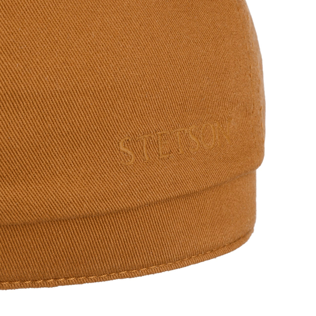 Stetson Cotton Twill Hatteras Bakerboy Cap In Golden Honey