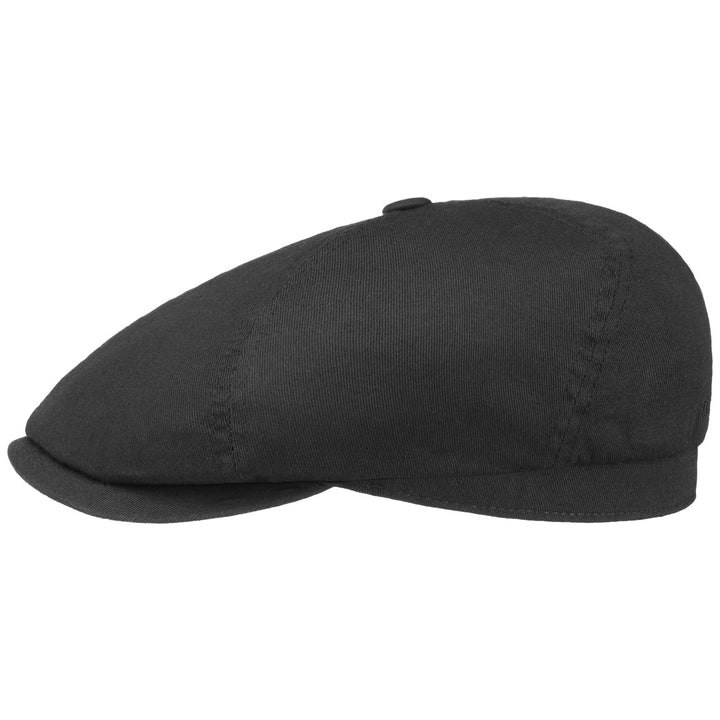 Stetson Cotton Twill Hatteras Bakerboy Cap In Black