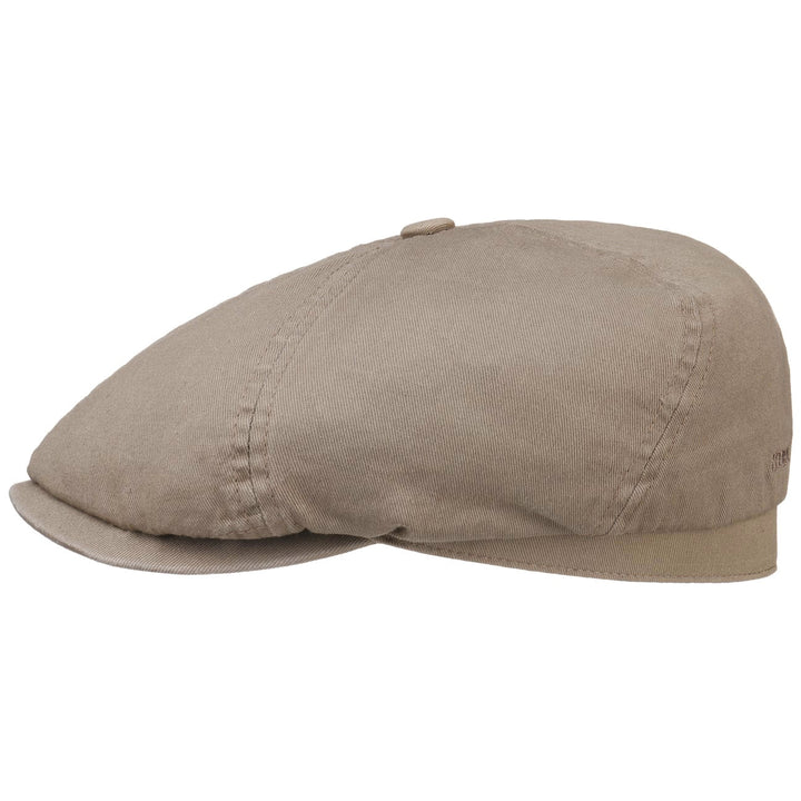 Stetson Cotton Twill Hatteras Bakerboy Cap In Taupe
