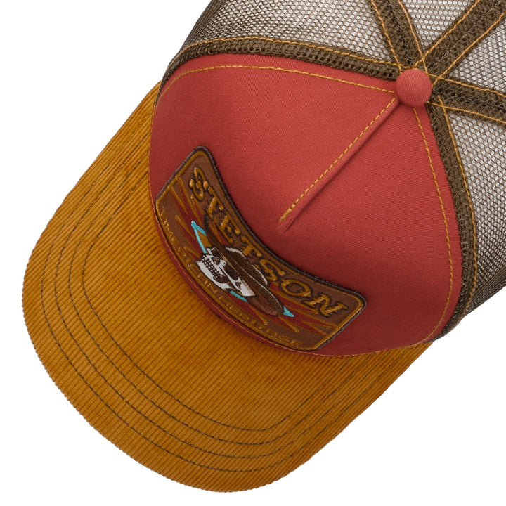 Skull Stetson American Baseball Trucker Cap Adjustable Snapback