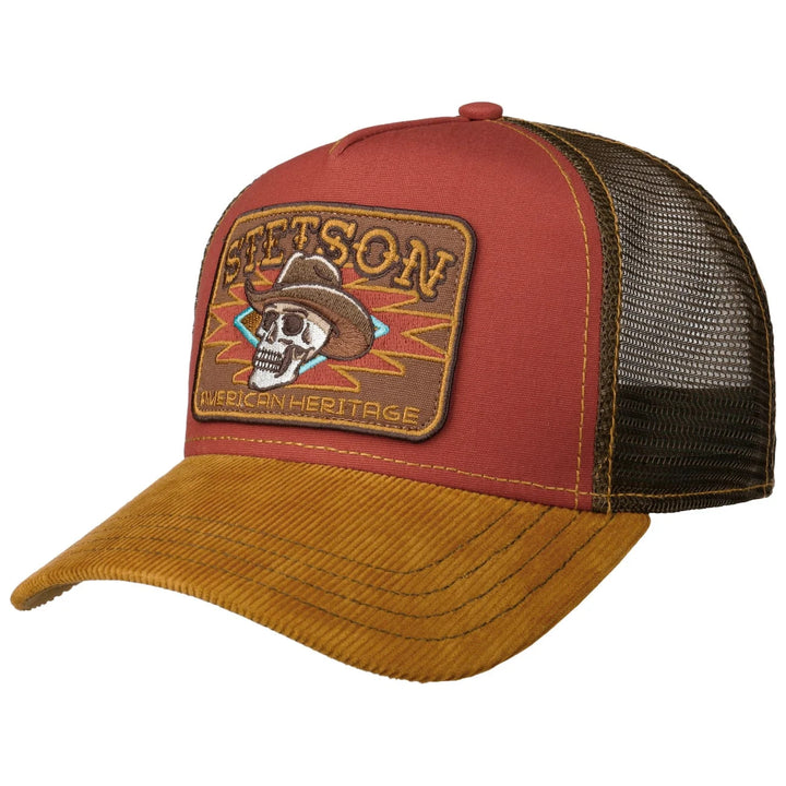 Skull Stetson American Baseball Trucker Cap Adjustable Snapback