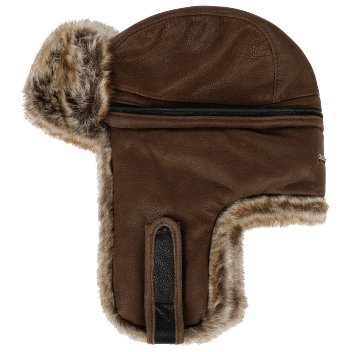 Stetson Cowhide Leather Bomber Aviator Hat