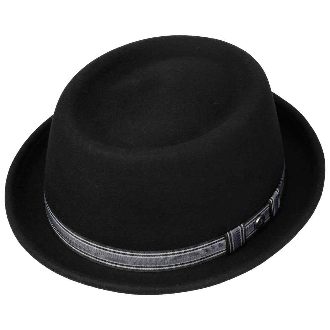 Lierys Crosbyton Woolfelt Pork Pie Hat Black