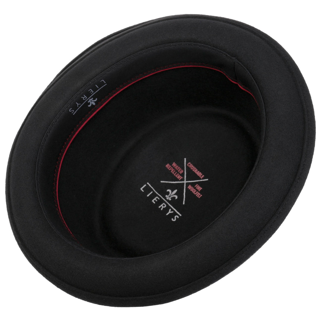 Lierys Crosbyton Woolfelt Pork Pie Hat Black