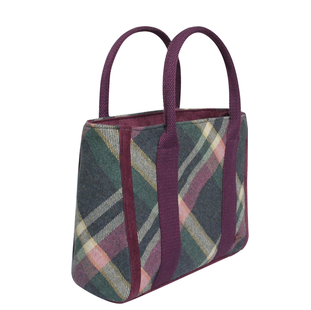 Purple Tweed Carry Tote Handbag - Barnes
