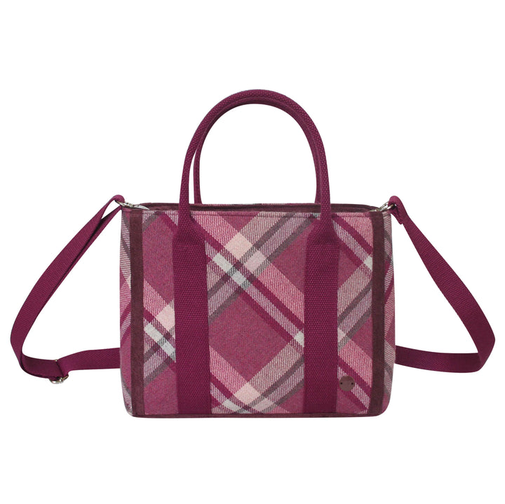Pink Tweed Carry Tote Handbag - Winton
