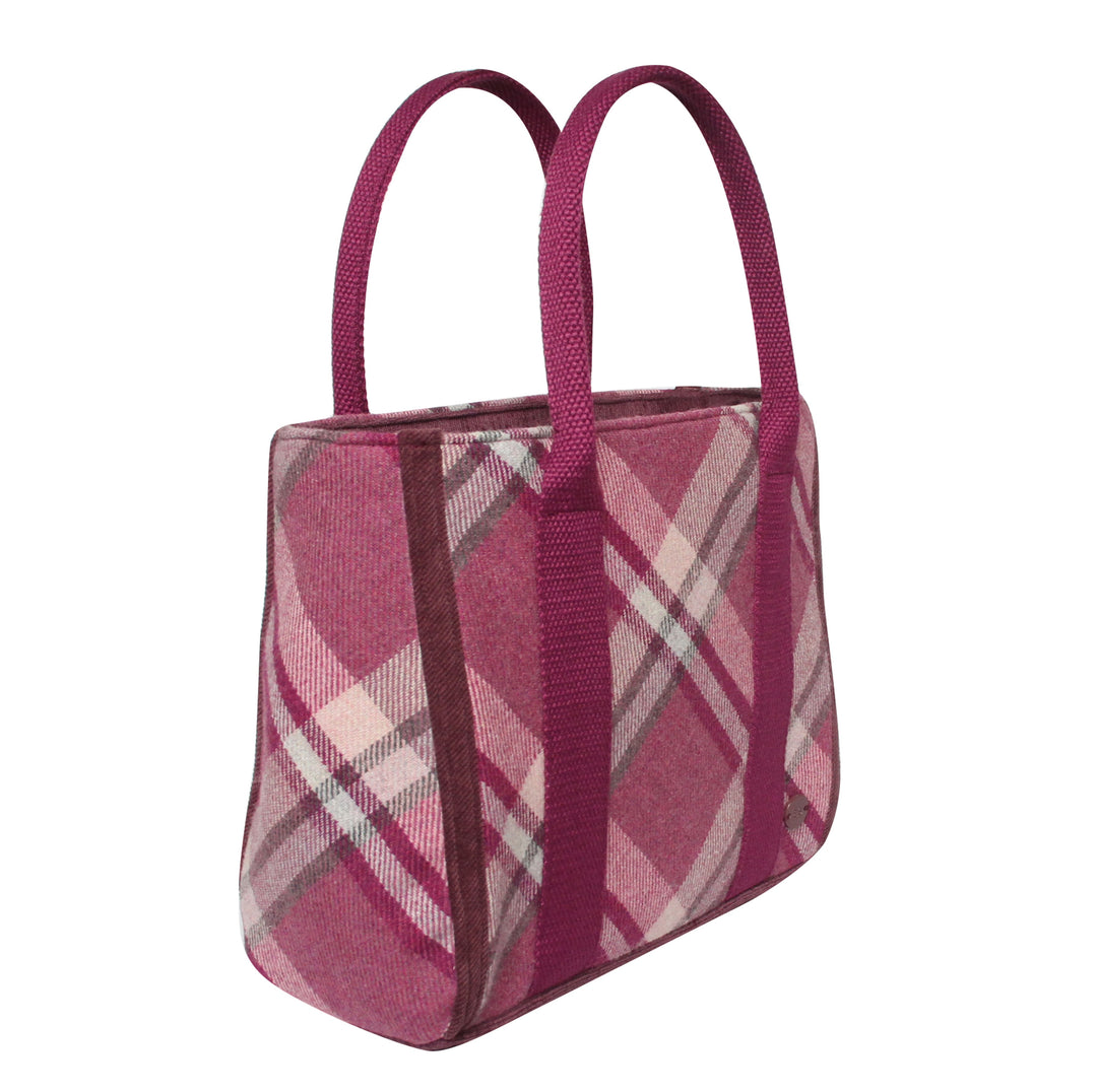 Pink Tweed Carry Tote Handbag - Winton