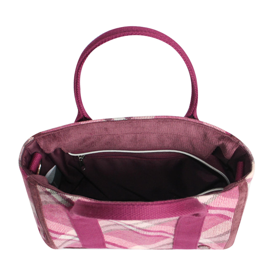 Pink Tweed Carry Tote Handbag - Winton