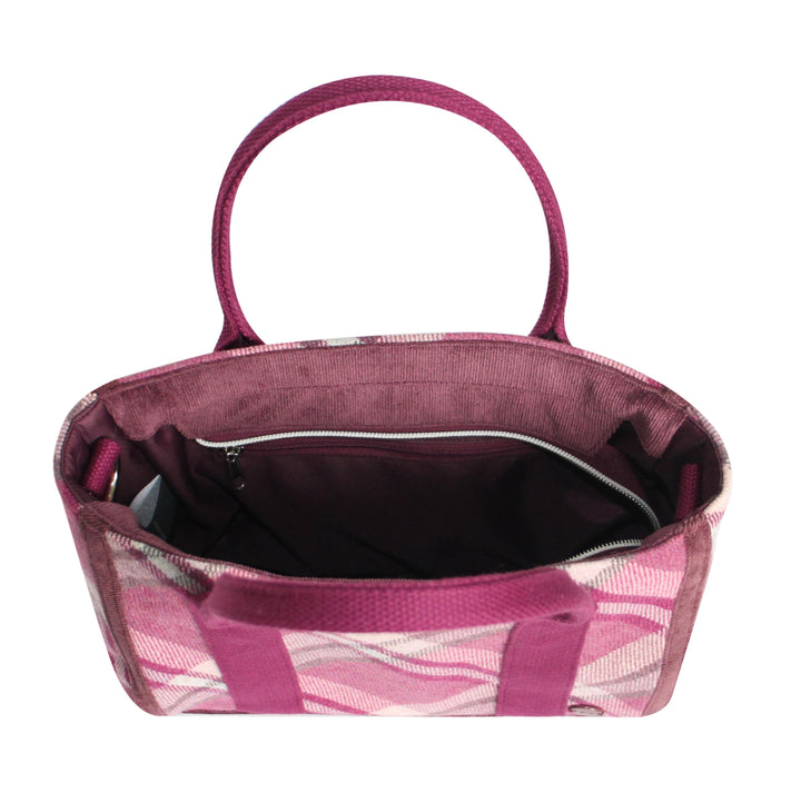 Pink Tweed Carry Tote Handbag - Winton
