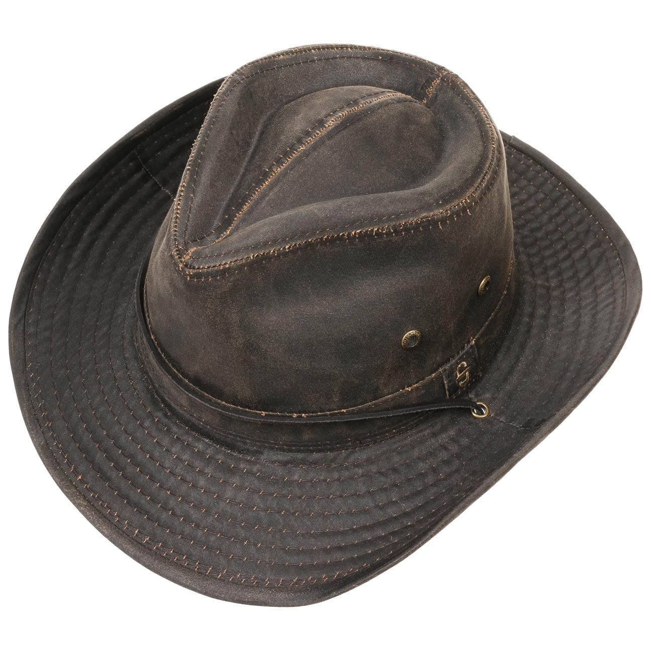 Stetson Diaz Cotton Traveller With Chin Strap Brown – The Hat Company