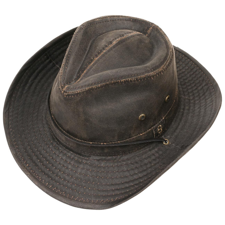 Stetson Diaz Cotton Traveller With Chin Strap Brown