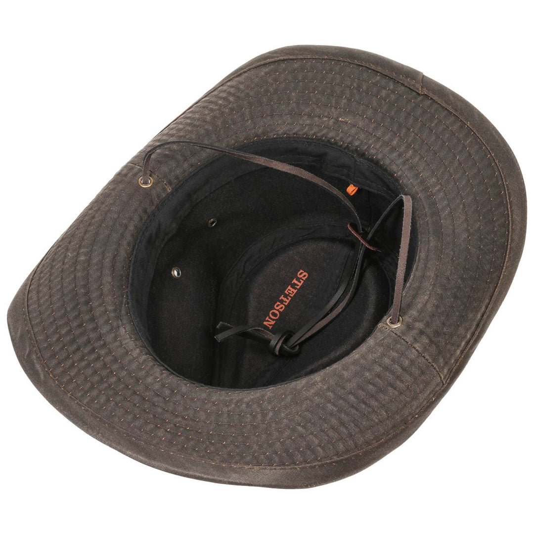 Stetson Diaz Cotton Traveller With Chin Strap Brown