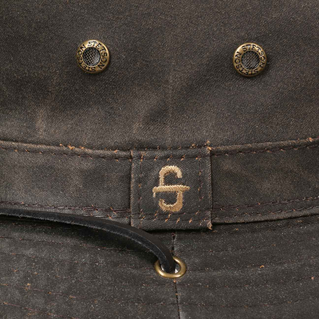 Stetson Diaz Cotton Traveller With Chin Strap Brown