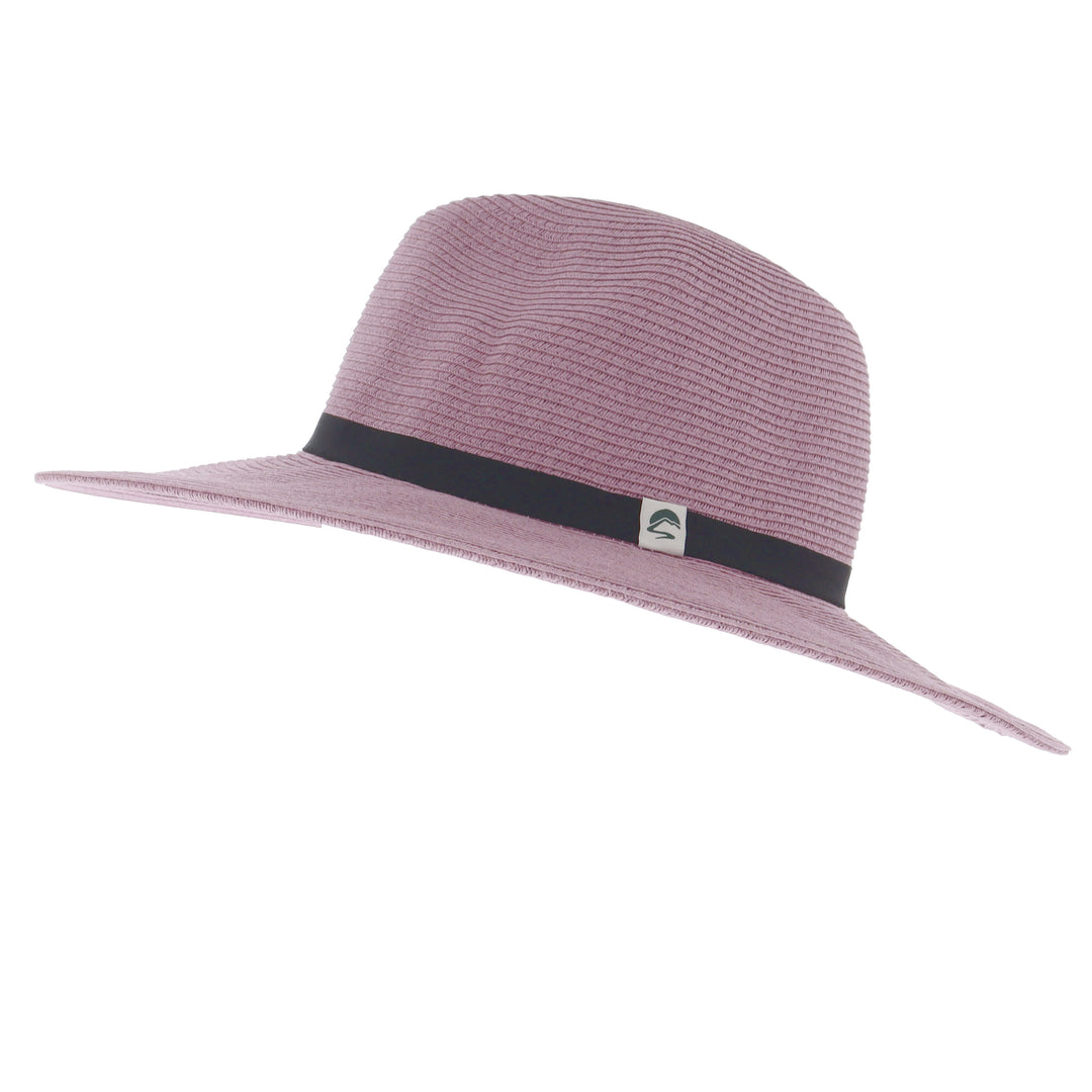 Sojourn Straw Wide Brim Sun Hat From Sunday Afternoons in Dusty Pink