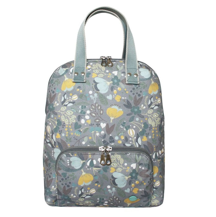 Alice Canvas Backpack in Grey Floral
