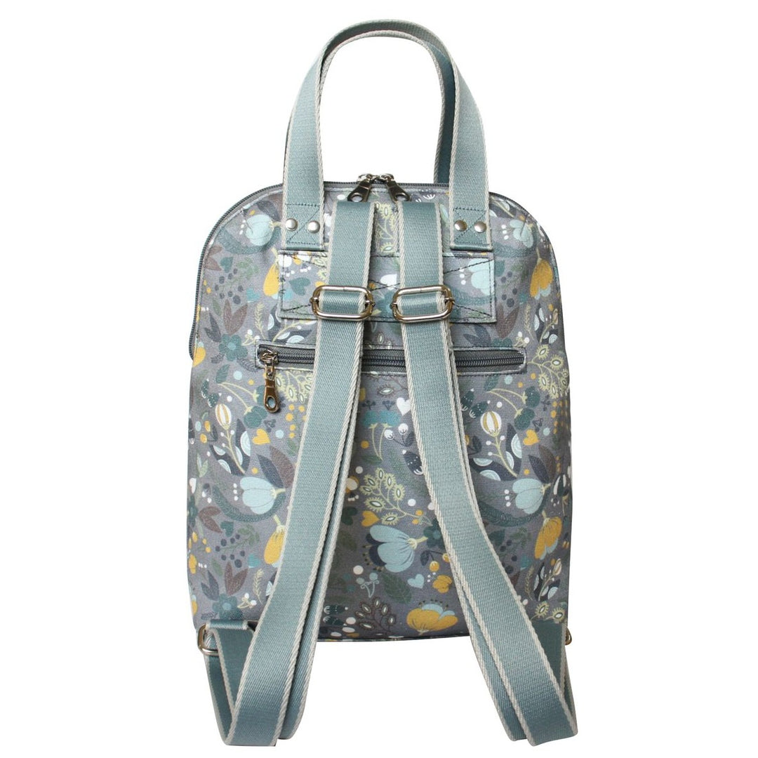 Alice Canvas Backpack in Grey Floral