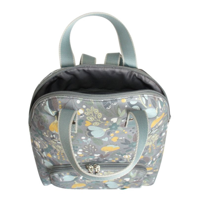 Alice Canvas Backpack in Grey Floral
